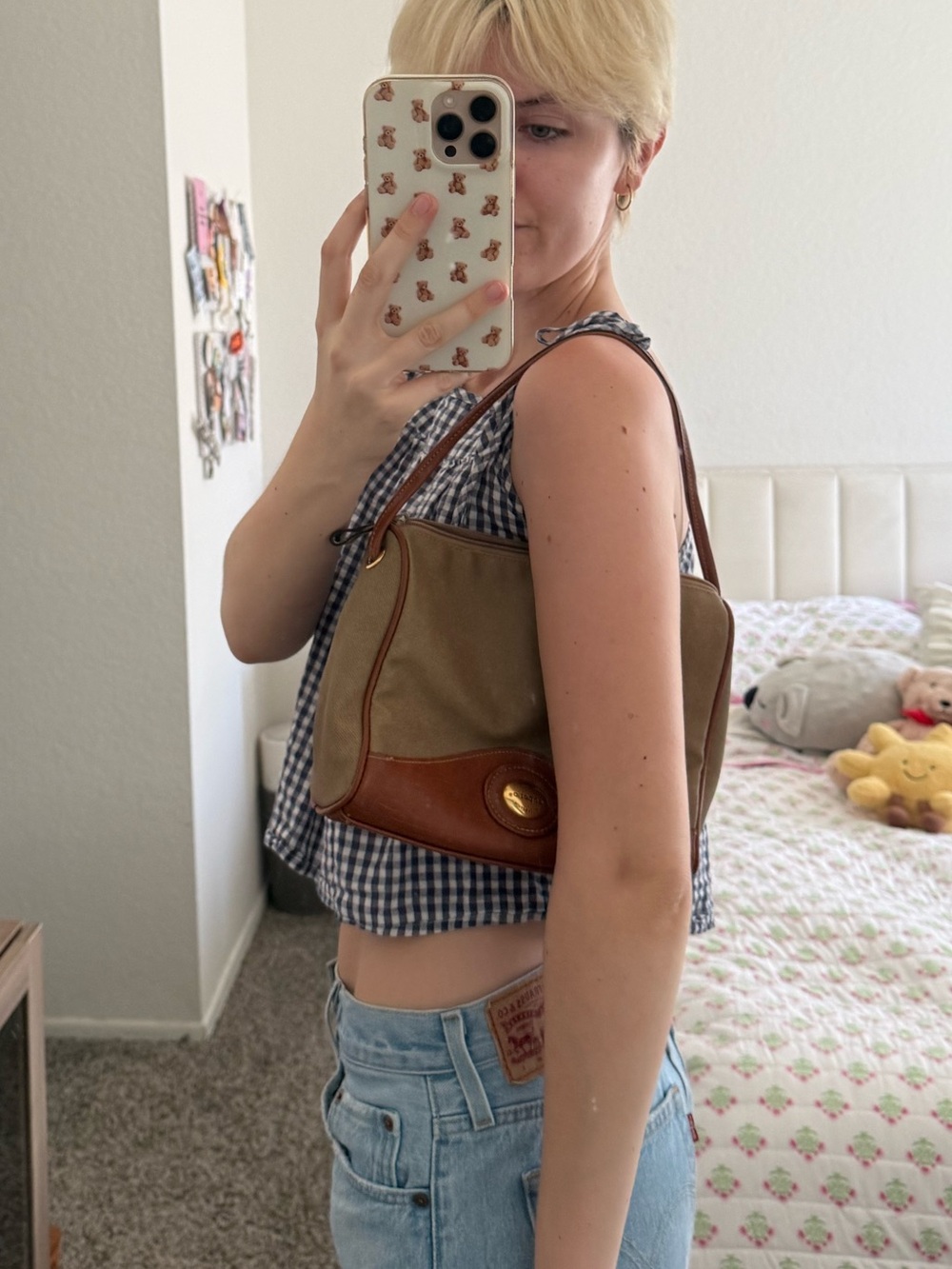 Capezio Classic Tan and Brown Shoulder Bag